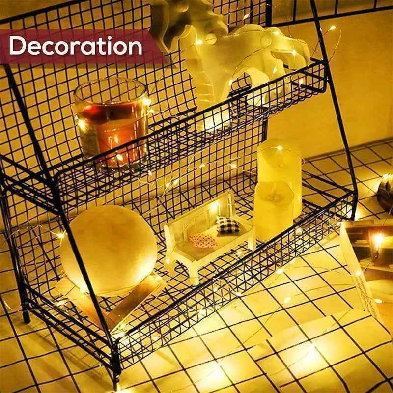 USB Led Fairy Lights Copper Wire String 20M 200LED Holiday Outdoor Lamp Garland For Christmas Tree Wedding Party Decoration