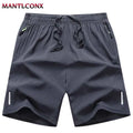 Summer Men's Shorts Cool Sportswear Running Sport Shorts Casual Bottoms Gym Fitness Training Jogging Short Pants Men Black Gray