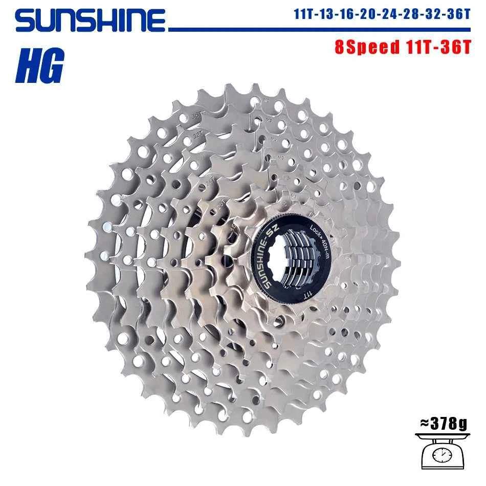 SUNSHINE Bicycle Cassette 8/9/10/11/12Speed Freewheel HG Structure Sprocket 32/36T/40T/42T/46T/50T/52T Flywheel For SHIMANO/SRAM