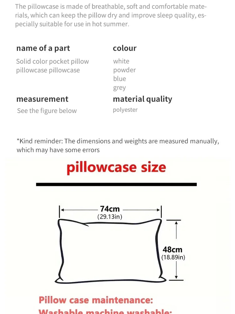 2pcs Brushed Pillowcase Soft Breathable Pillowcase Premium Quality Pillow Covers For Bedroom Sofa Home Decor