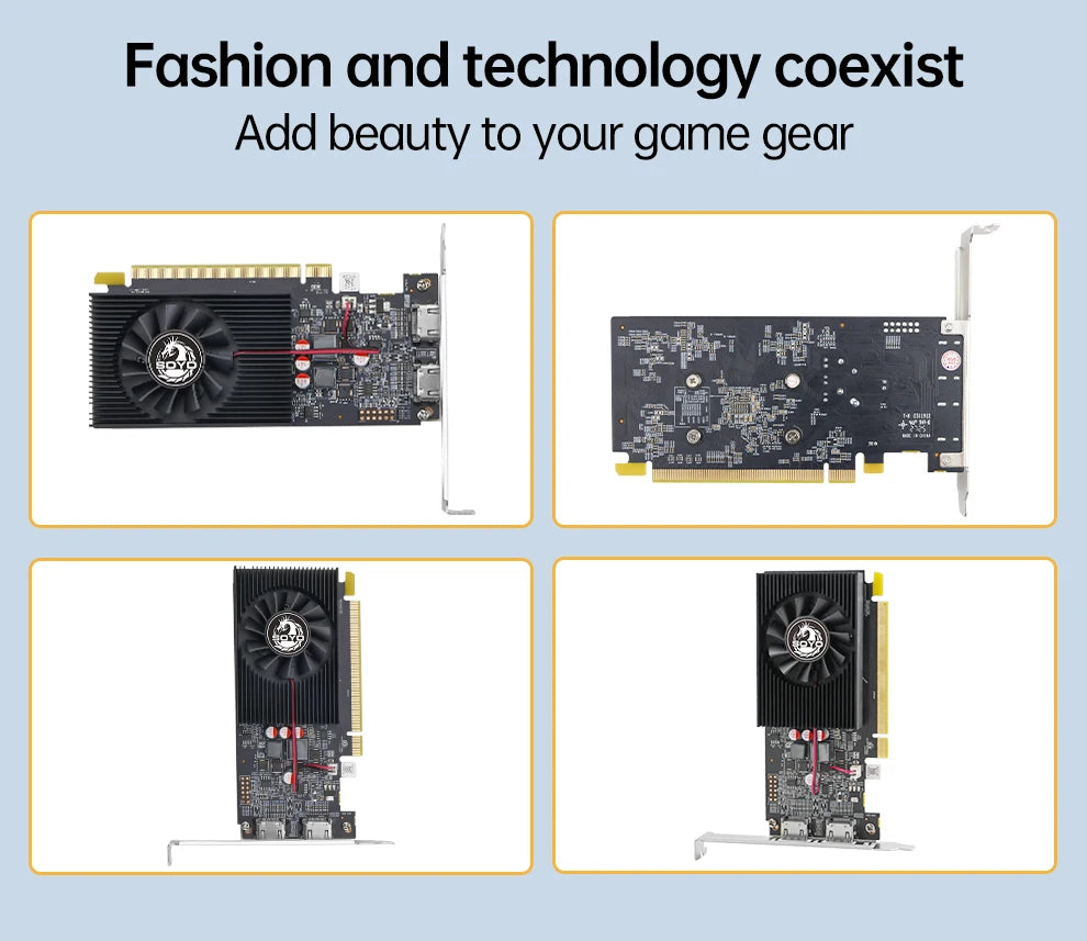 SOYO AMD Radeon R7 350 4GB Graphics Card DDR5 Memory 128Bit HDMI-compatible VGA DVI Video Card for Desktop Computer Components