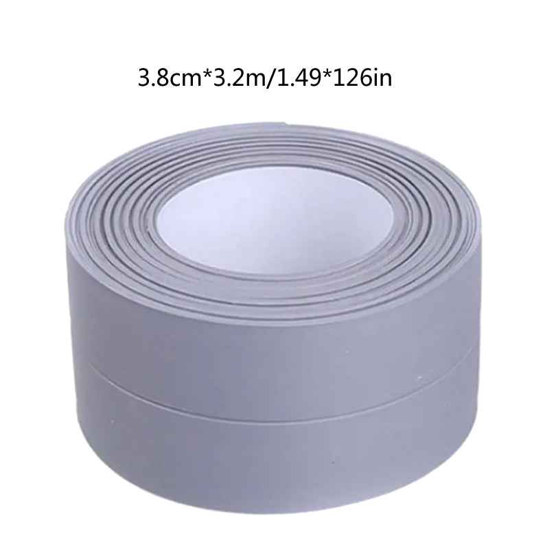 1 roll of waterproof and mold proof toilet sealing strip, kitchen bathroom self-adhesive sealing tape, bathroom waterproof tape