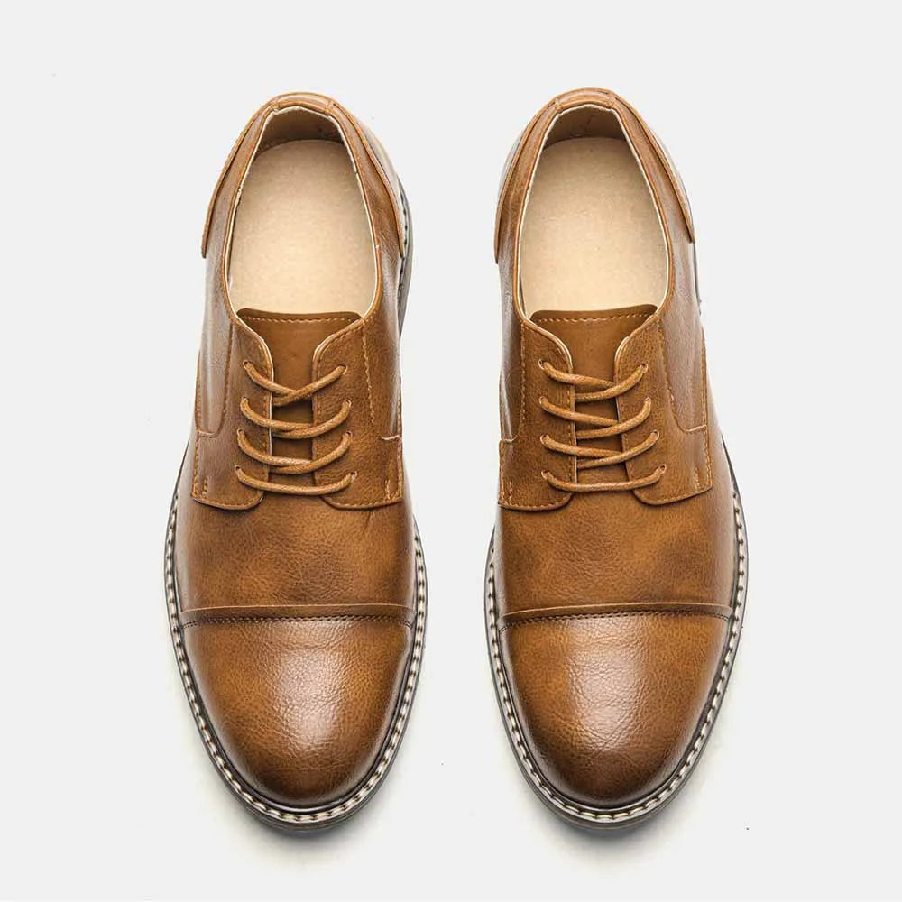 Men's Formal Shoes British Retro Brogue Shoes Mens Casual Business Leather Oxfords Men Office Dress Shoe Flats