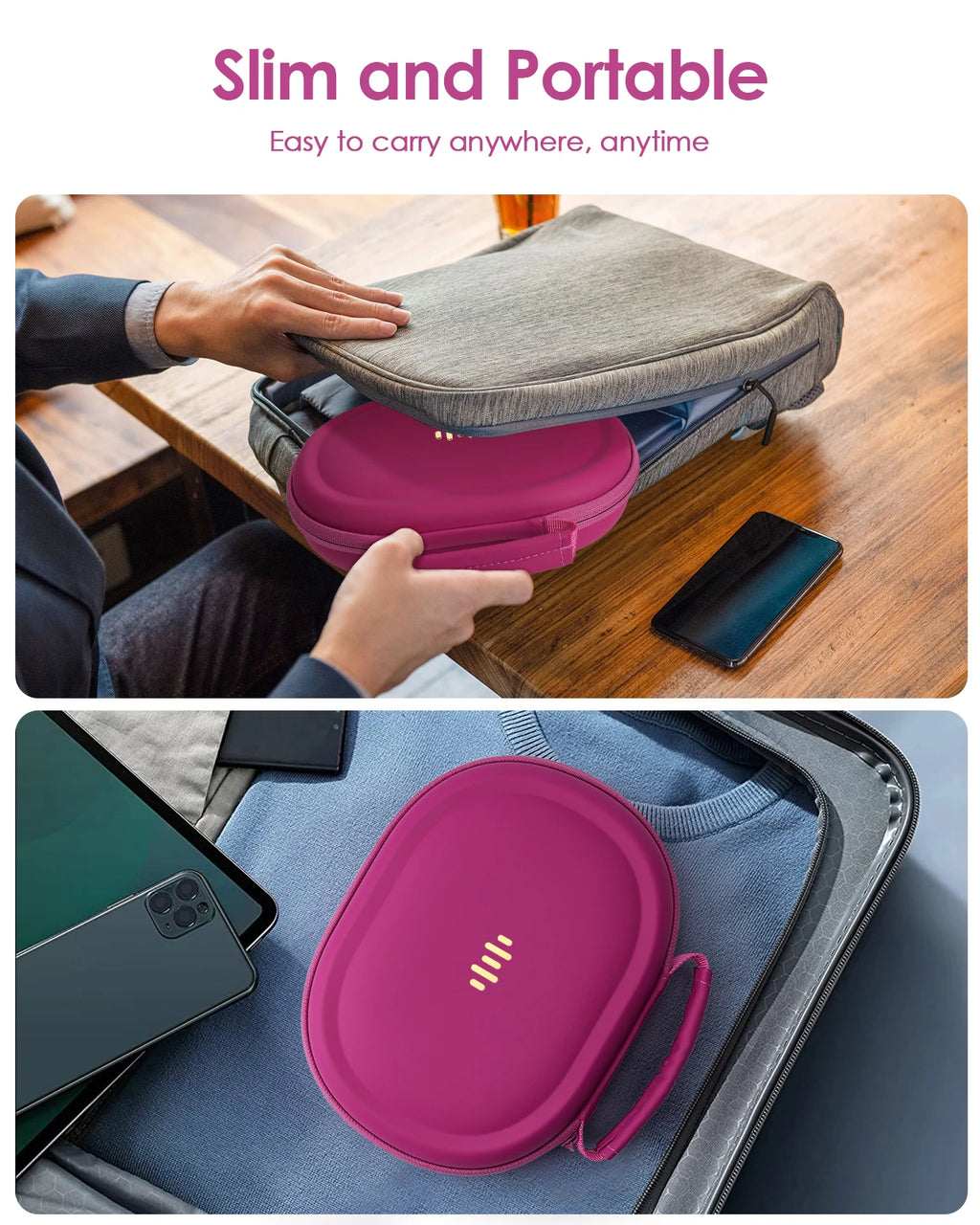 Headphone Case for Bose Quietcomfort/JBL Tune 720BT/520BT/510BT/Live 770NC/460NC, Upgrade PU Universal Travel Organizer Bag