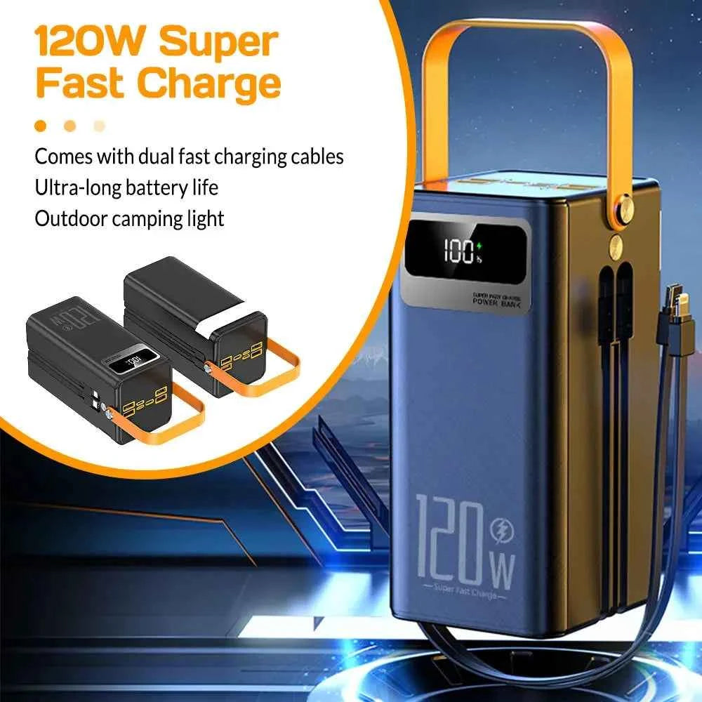 50000mAh 120W Power Bank – 7-Device Fast Charging