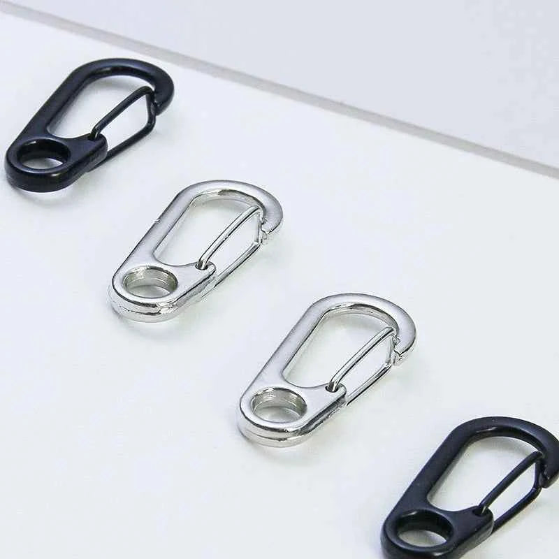 5/10pcs Lobster Clasp Buckle Keychain Carabiners Outdoor Camping Buckles Alloy Spring Snap Hooks Keychains Tool Clips