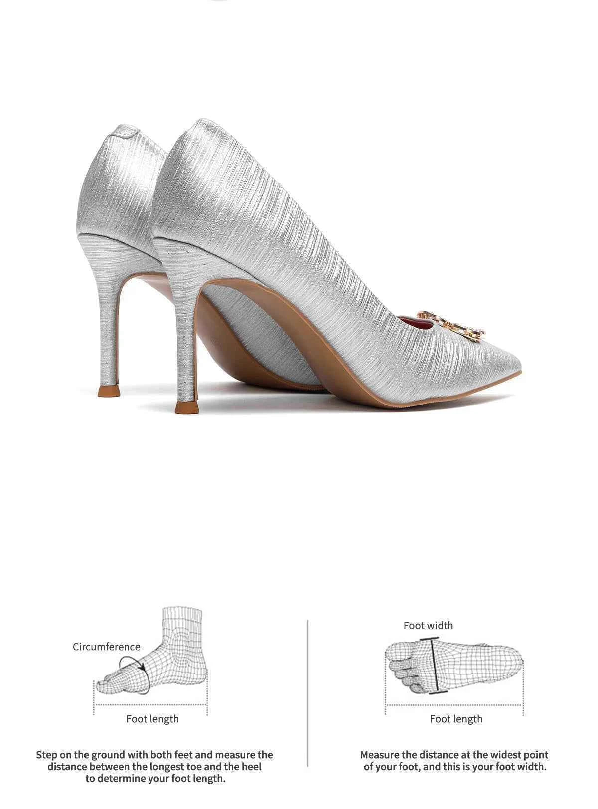 Fashion Classic Luxury Design Women's New High Heels Business Party Basic Metal Decorative High Heels