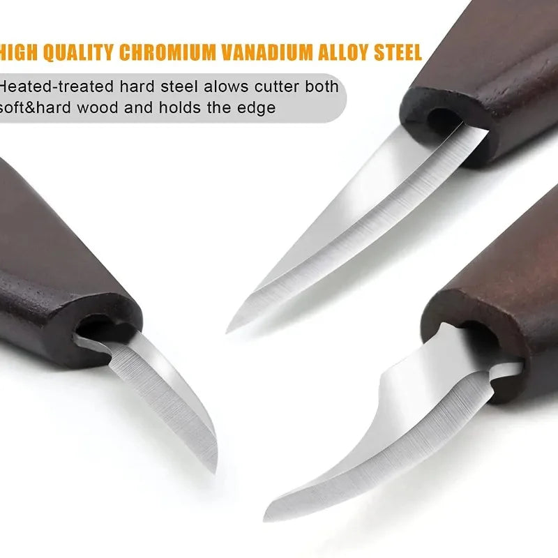 Wood Carving Tools Professional 15PCS Wood Carving Tools Hand Carving Knife Set Multifunctional Carpentry Wood Tools