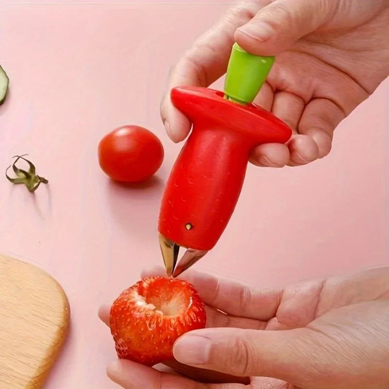 1pc Strawberry Hullers Fruit Remove Stalks Device Tomato Stalks Corers Strawberry Knife Stem Remover Fruit Slicer