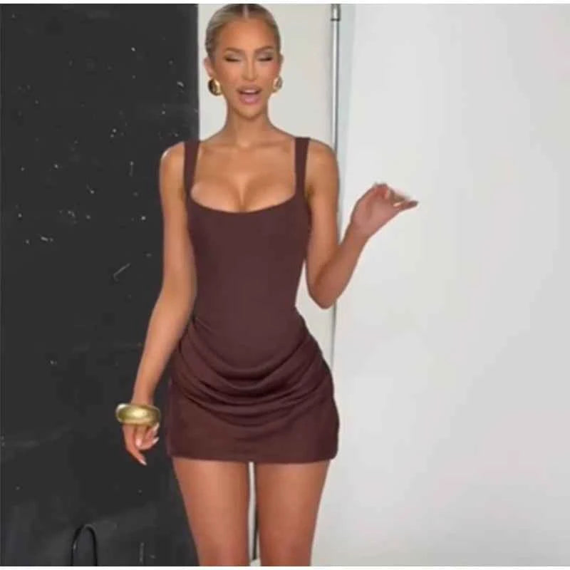 Lady Sexy Strapless Split Solid Pleated Dress Women Chic Backless High Waist Off-shoulder Dresses 2026 New Evening Party Gowns