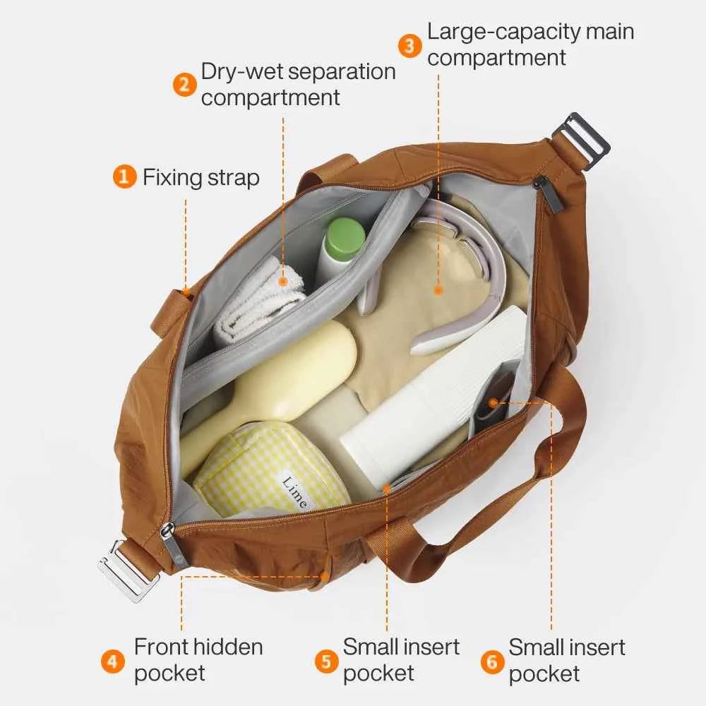 Mixi Travel Bags Women Large Size Capacity Sports Fitness Storage Bag Foldable Duffle Suit Bag For Shoulder Bag Handbag M3020