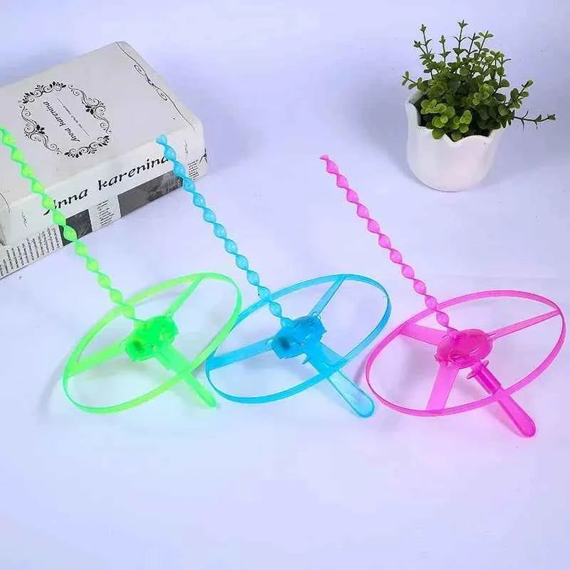 LED Luminous Bamboo Dragonfly Flying Saucers Outdoor Night Shooting Helicopters Flying Toys Kids Birthday Party Props Toy