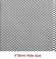 New Black Painted Aluminum Alloy Grille Mesh Roll Automotive Grille Insert Bumper Rhombic Hole Black Car Grill Mesh Sheet
