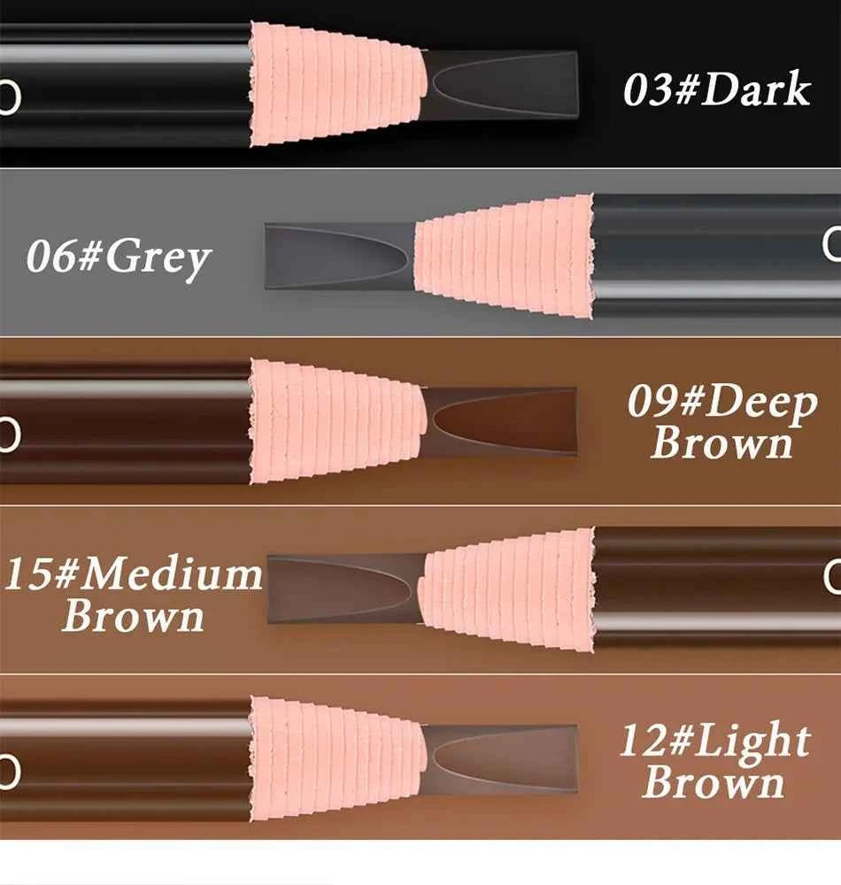5pcs Professional Microblading Pencil Permanent Eyebrow Pencil Tattoo Waterproof Art Tint Makeup Eye Brow Pen Enhancers Cosmetic