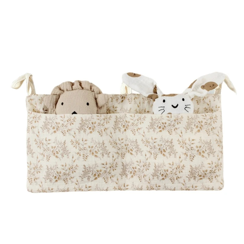 Baby Bedside Storage Bag Cribs Multifunctional Hanging Organizer Pocket for Drool Bibs Toy Diaper Baby Cribs Storage Bag