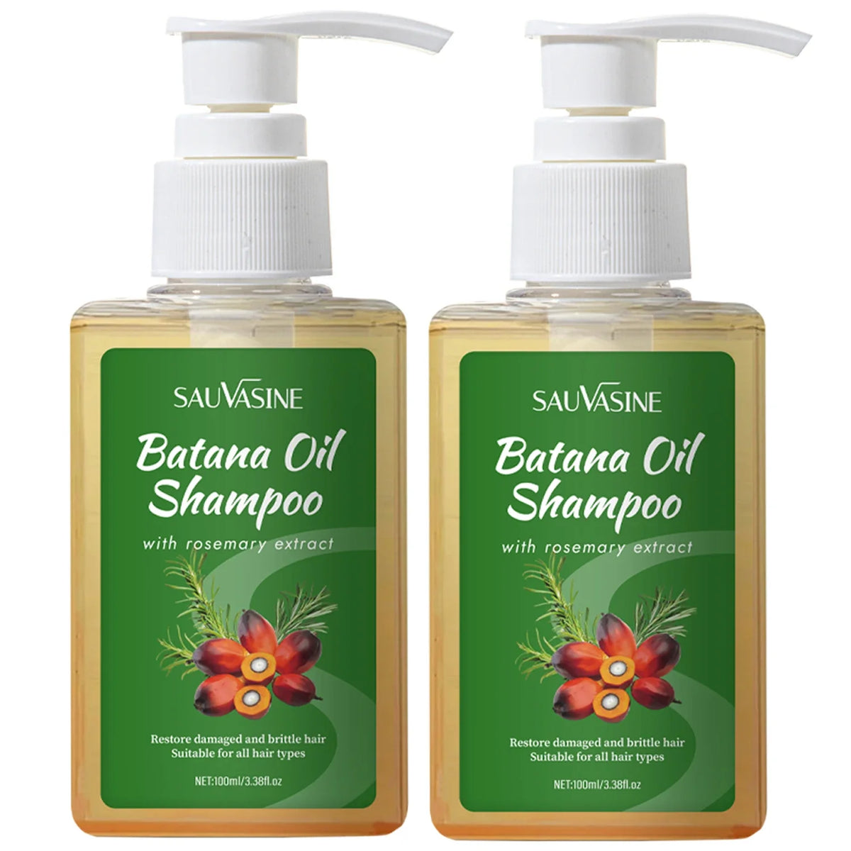 2PCS Function Batana Oil Shampoo With Rosemary For Scalp Care 100 ml