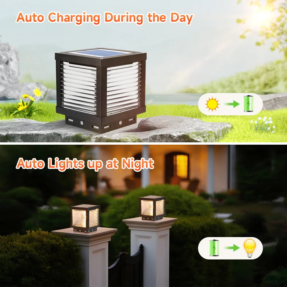 Outdoor Lighting Solar Garden Lights Installable Bulb Exterior Decoration Solar Lights for Patio Path Fence Sunlight Pillar Lamp