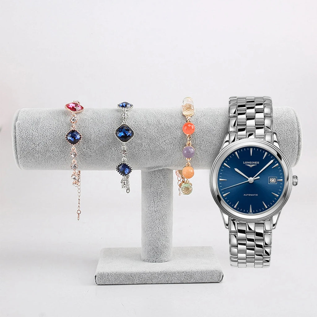 6 Colors Upright Velvet Bracelet Chain Watch Upright Display Rack Jewelry Organizer Hard Jewelry Display Stand Holder