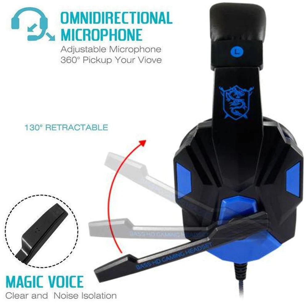 Wired Gaming Headset With 120° Mic – Multi-Platform 3.5mm