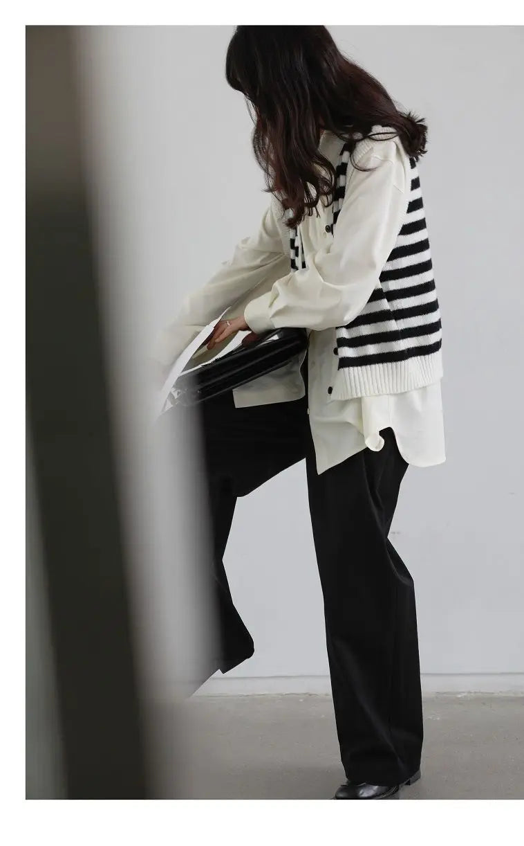 2026 Summer Women's Oversized Long Sleeve Blouse 2026 Summer New Arrival Tie Neck Shirt Loose Fit Office Elegant Fashion
