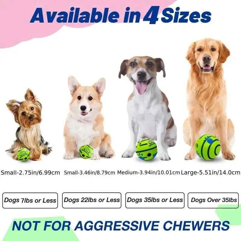 Interactive Giggle Dog Ball Toy – Vinyl Sound Play Ball