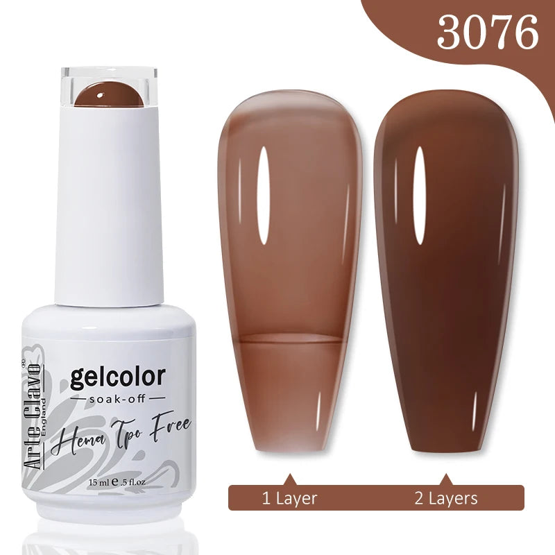 Arte Clavo TPO HEMA FREE Top Quality Discount Price 131 Colors Nail Gel Polish New Formula Nail Gel 15ml Bottle UV Gel Varnish