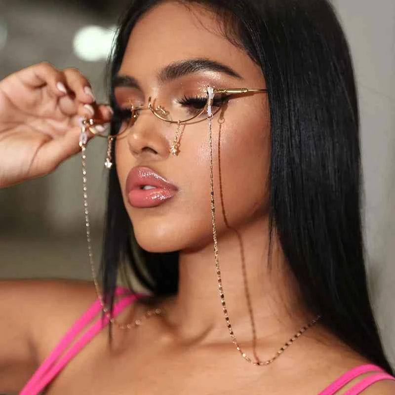 Mask Sunglasses Chains for Women Men Black Ziai Silver Color Alloy Beads Antislip Chains Fashion Eyewear Accessories Wholesale