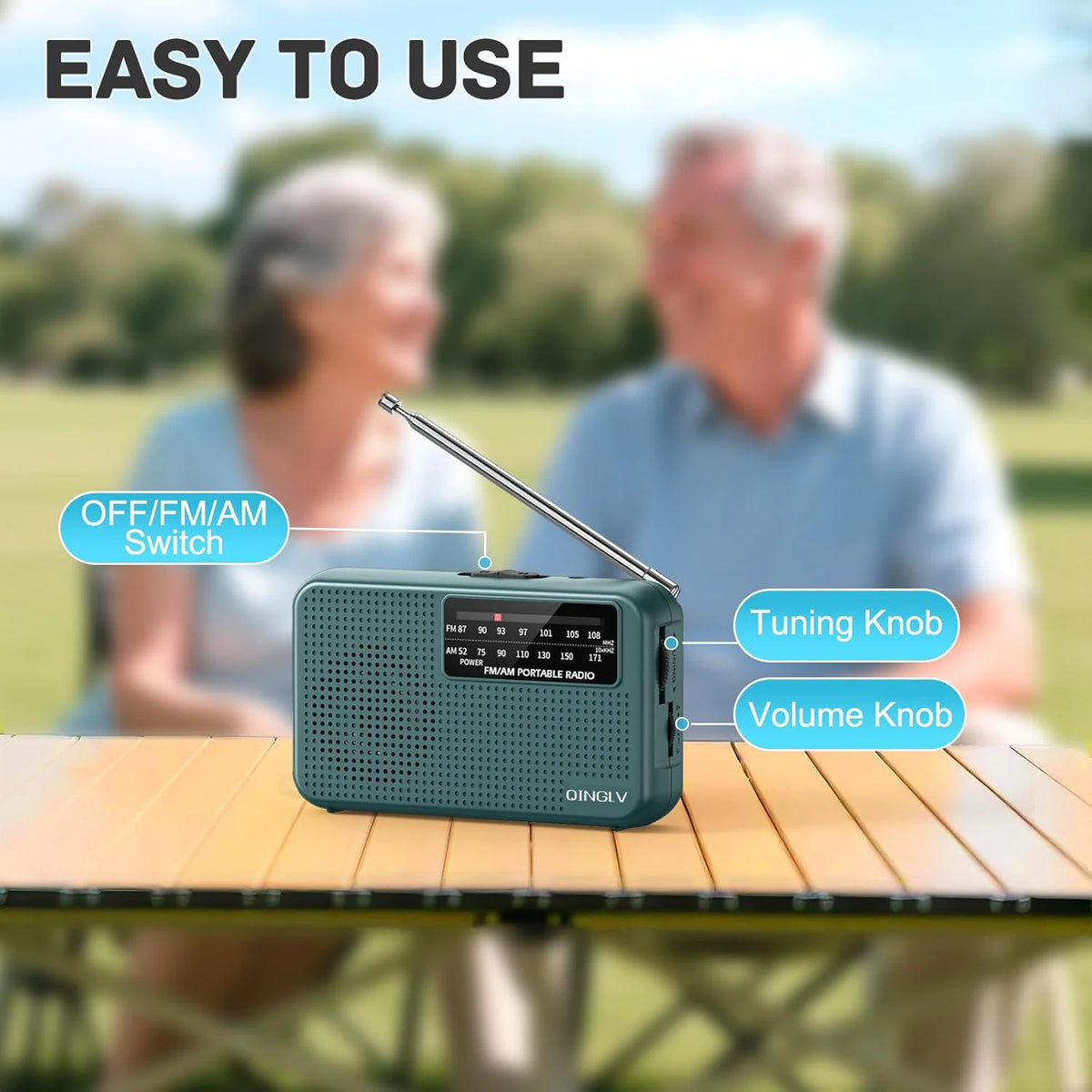 Mini AM FM Portable Radio – Battery Powered Pocket Design