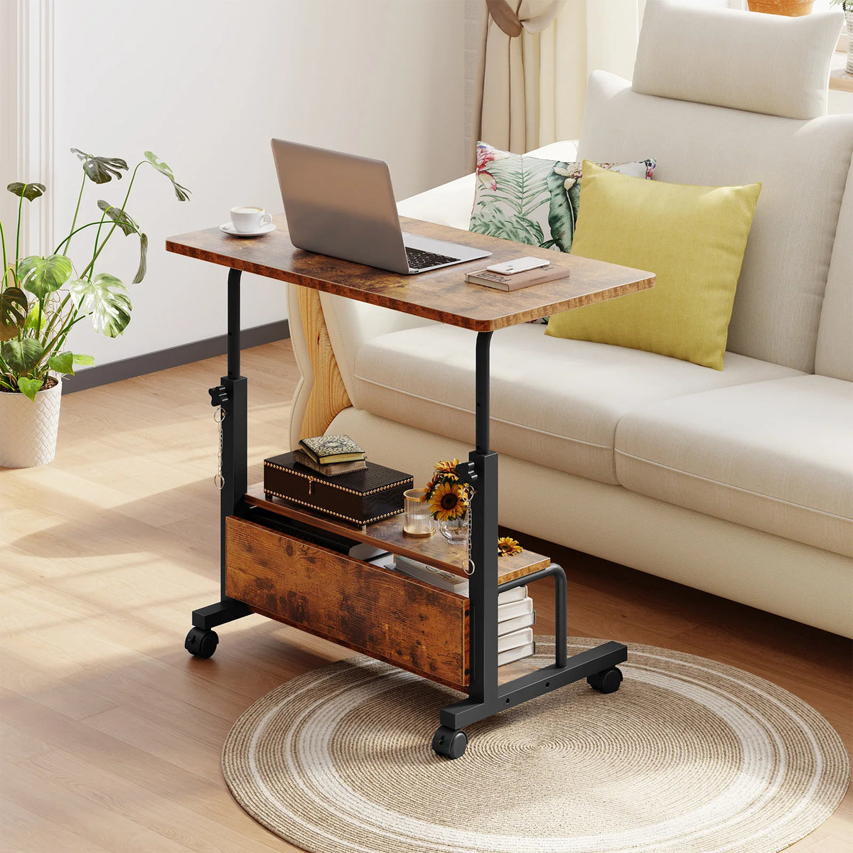 Adjustable Mobile Standing Desk for Treadmill Work