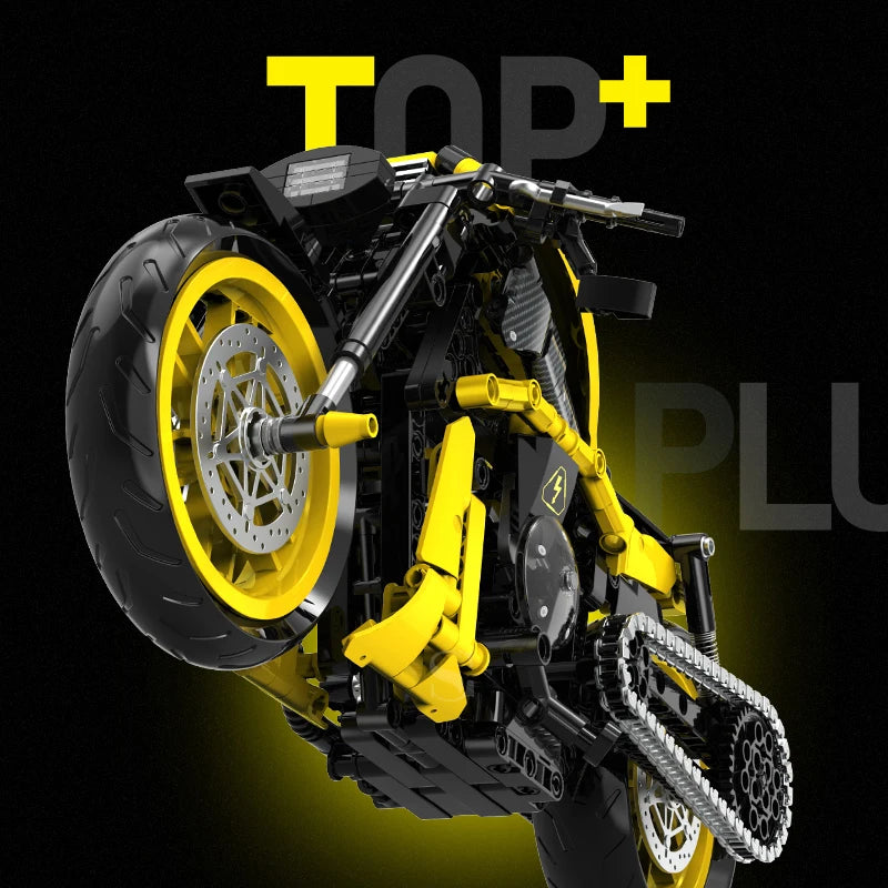City Super Racing Motorcycle Assembled MOC Building Blocks Motorbike Model Kit Technical Toys Gifts for Boys Adult Kids 500+pcs