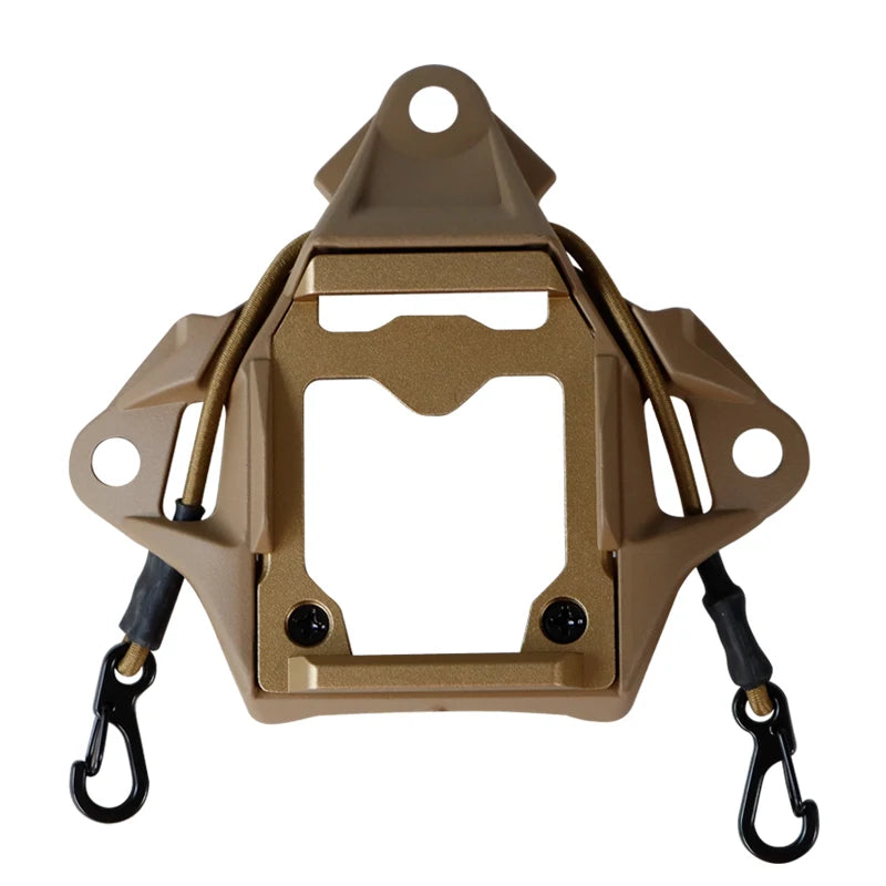 BOOIU Tactical Helmet Mount Adapter Night Vision Aluminum Alloy NVG Helmet Bracket Accessories for FAST Helmet with Hook Rope