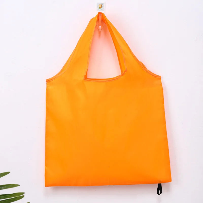 Foldable Shopping Bag Reusable Travel Grocery Bag Eco-Friendly One Shoulder Handbag For Travel Cartoon Cactus Printing Tote Bag