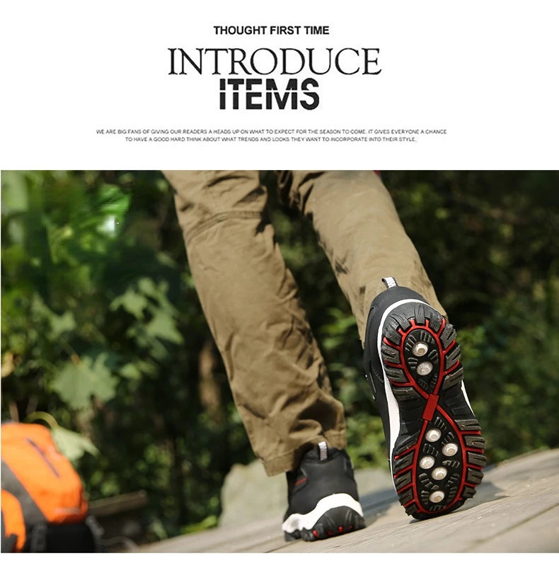 New Men's 38-48 Large Outdoor Hiking, Mountaineering, Camping, Running, Jogging Shoes, Waterproof and Anti-slip Fashion Shoes