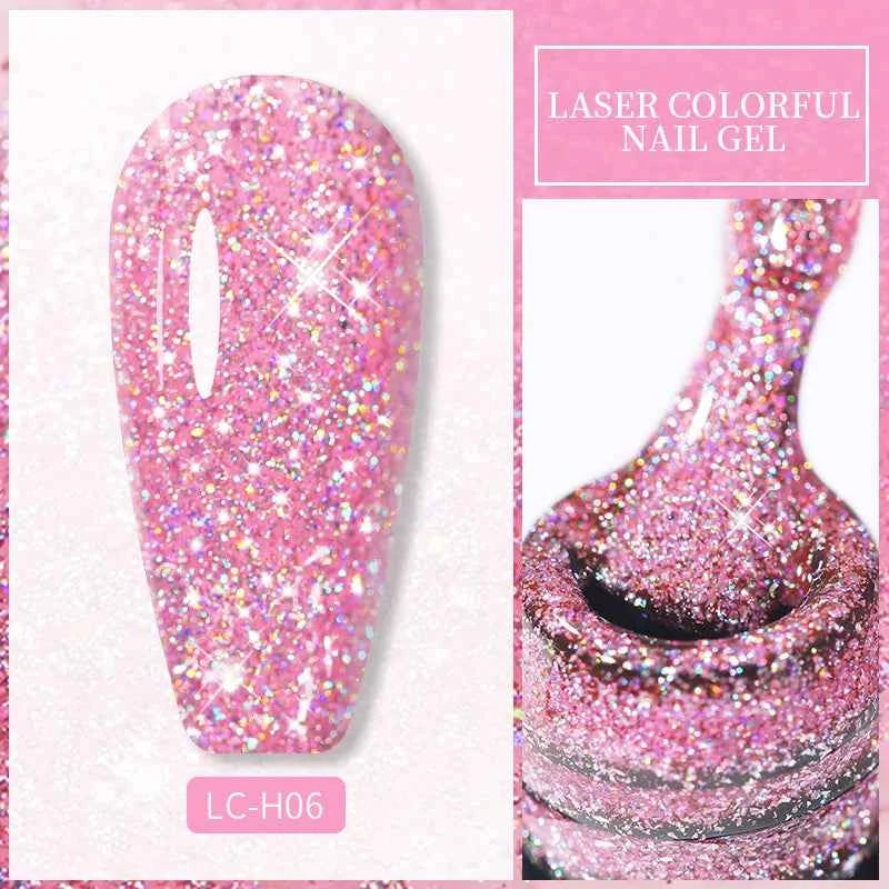LILYCUTE 7ml Colorful Glitter Gel Nail Polish Spring Color Sparkling Sequins Soak Off UV LED Varnish Nail Art Decoration