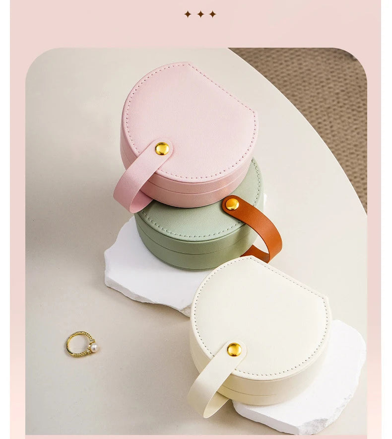 Mini Jewelry Organizer Display Travel Jewelry Case Boxes Earrings Necklace Ring Portable Handbag Jewelry Box Leather Storage
