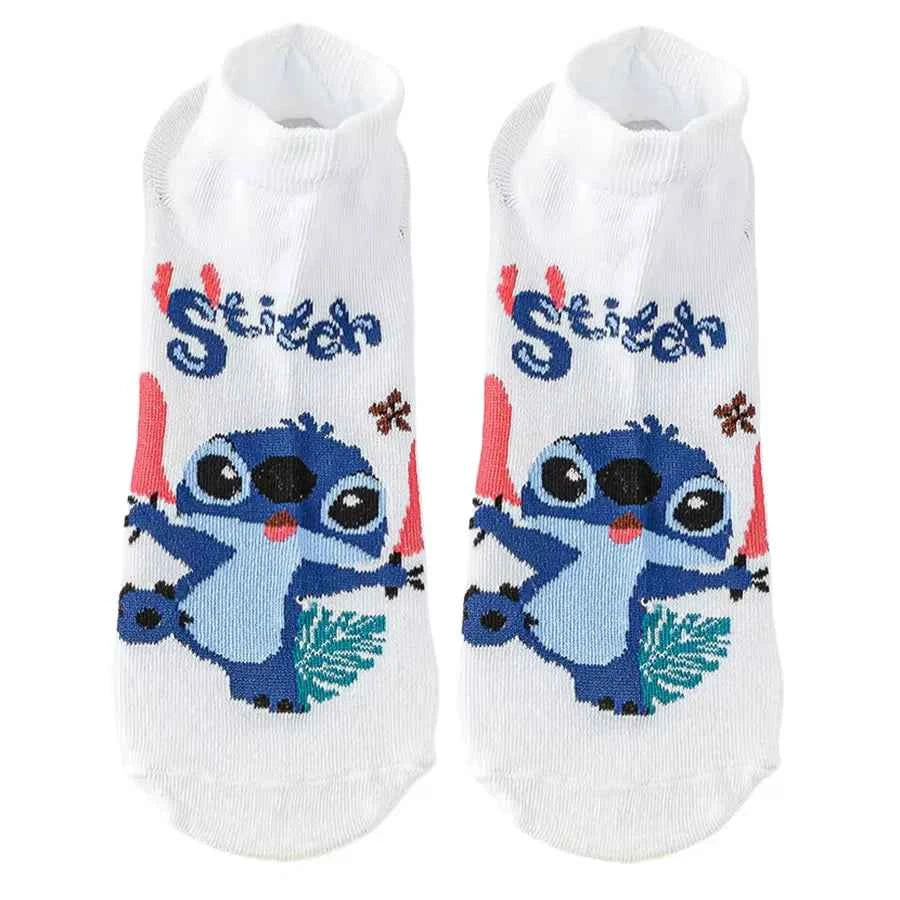 10Pairs Disney socks Cartoon Anime Socks for Men Women Hip Hop Street Fashion Novelty short boat Socks
