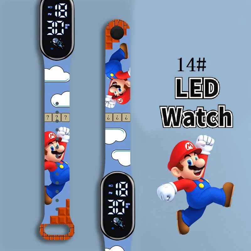 Kids LED Watch Touch Control Digital Watch Silicone Strap Waterproof Sport Wristwatch for Boys Girls Children Birthday Gift
