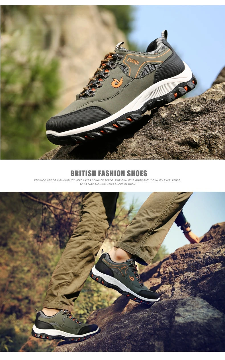 New Men's 38-48 Large Outdoor Hiking, Mountaineering, Camping, Running, Jogging Shoes, Waterproof and Anti-slip Fashion Shoes