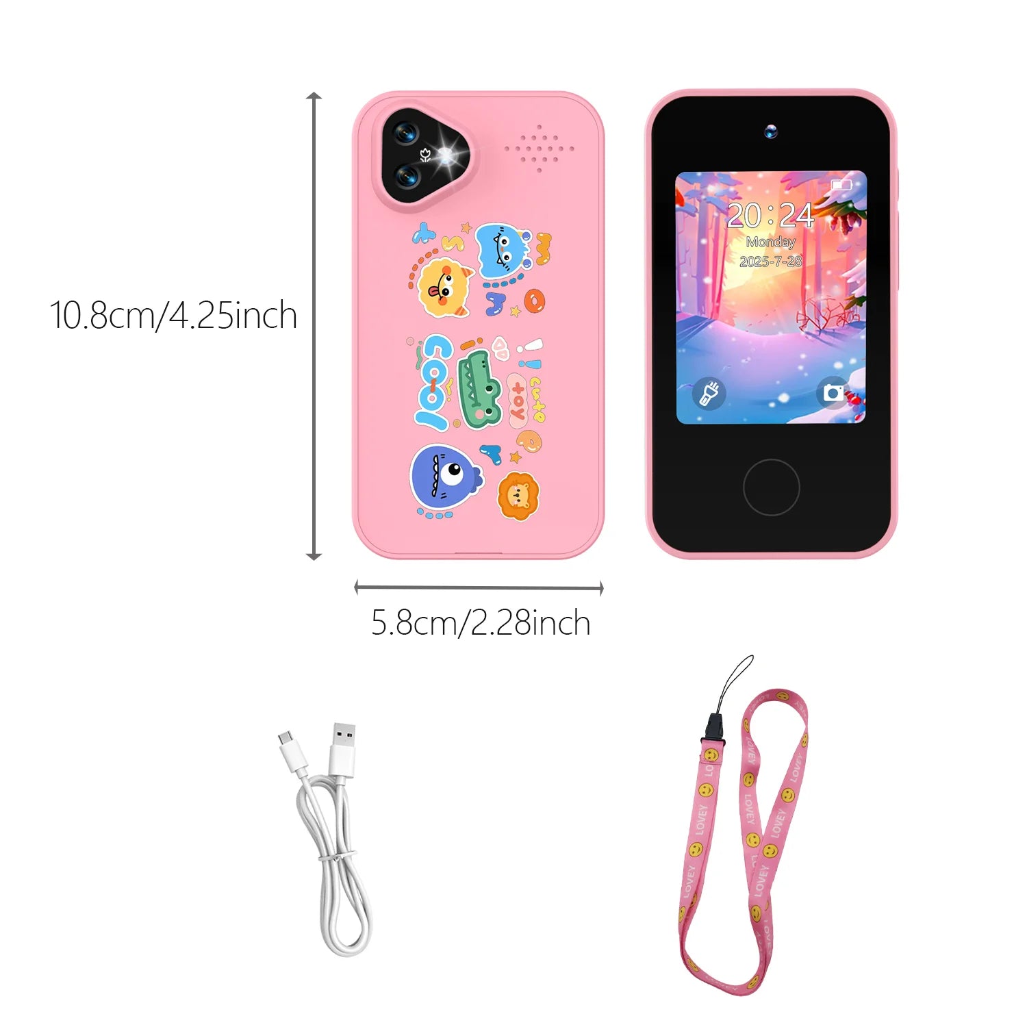 Kids Smartphone Toys, Kids Learning Toys with Dual Cameras, Kids Storytelling Phones, Early Childhood Educational Toys