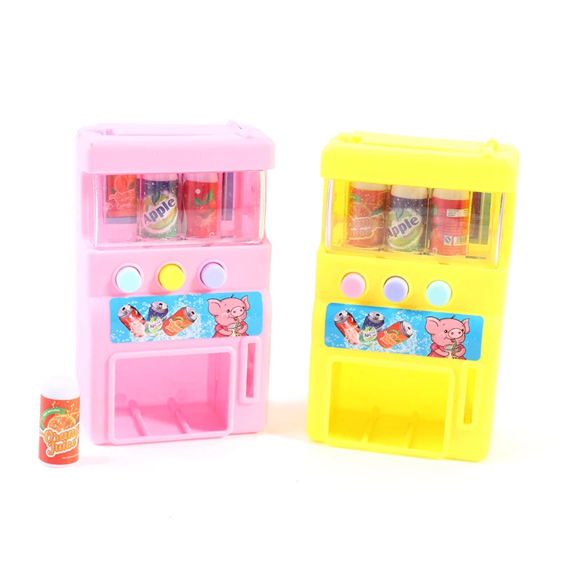 Kids Simulation Self-service Vending Machine with Mini Coins Drinks Play Toys