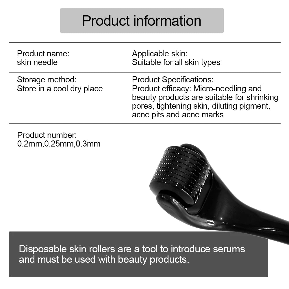 Derma Roller DRS 540 Facial Skin Care Dermaroller Titanium Micro Needle Roller for Hair Regrowth Beard Growth Face Beauty Device