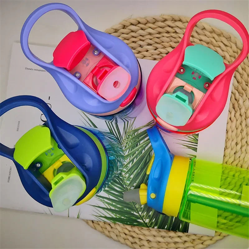 480ml Water Bottle with Straw Kids Girls Portable Travel Bottles Cup Gym Sports Fitness Summer Cold Water Juice Drinking Bottle