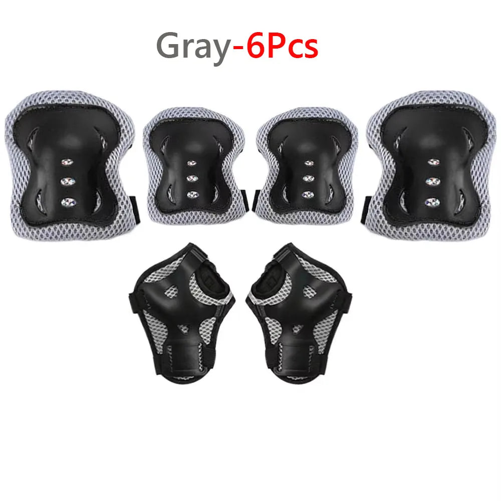 Kids Knee Pads Elbow Pads Age 3-7 Toddler Boys Girls, 6 In 1 Protective Gear Safety Set with Wrist Guard for Skating Cycling Ne