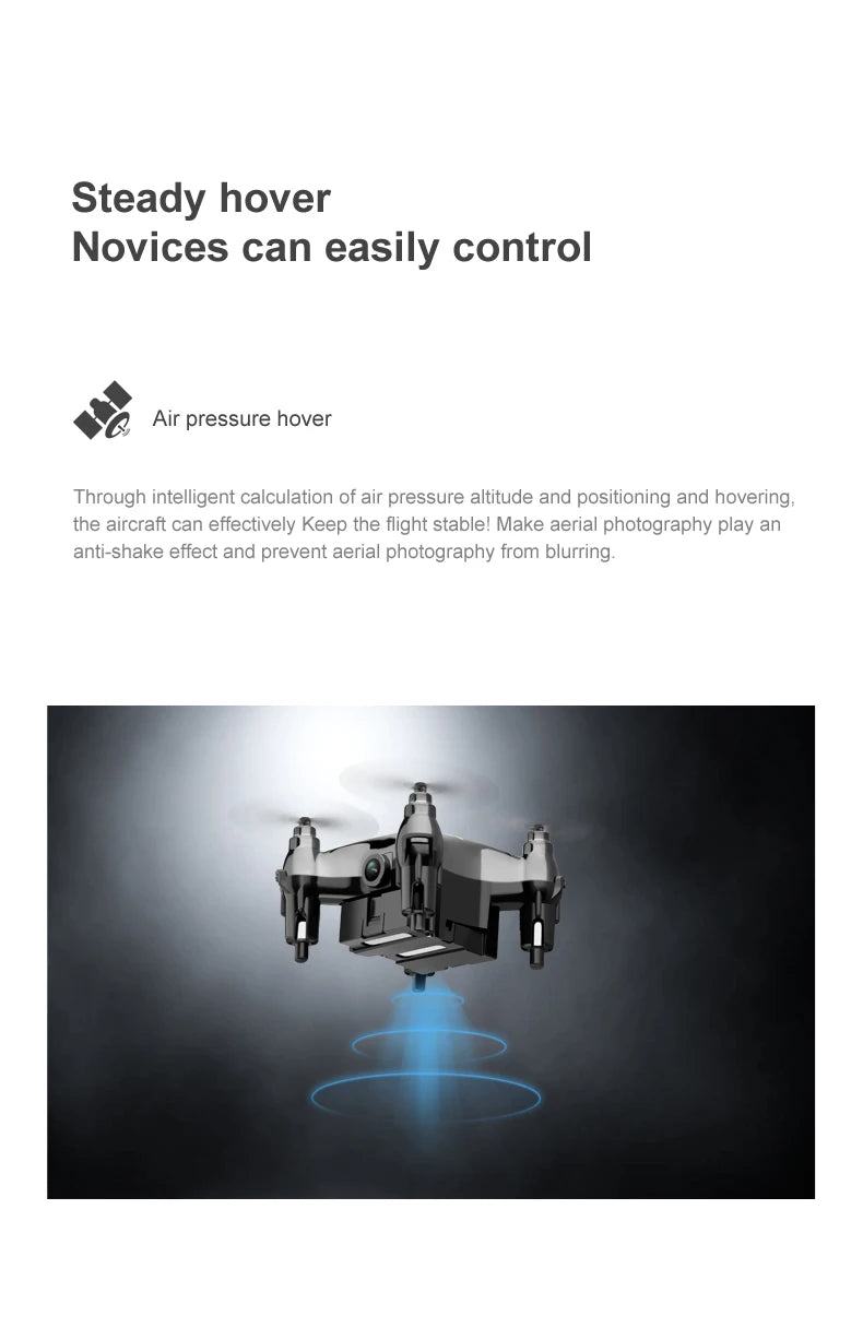 Gold K1 New Mini Drone Remote Control Helicopter - Movie Quality Photography Kids Toy Gift Aircraft