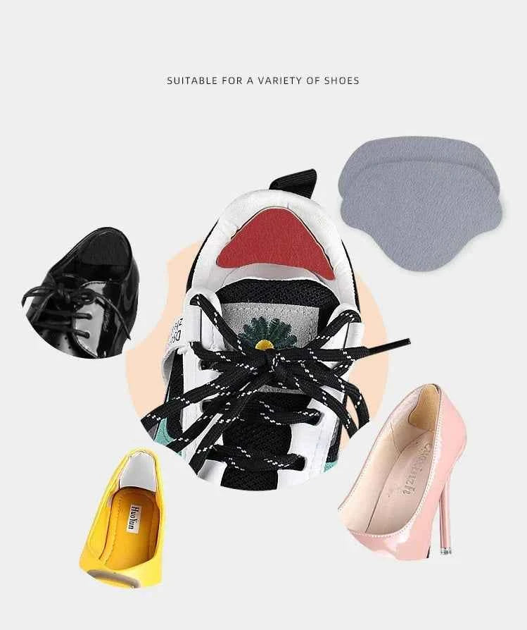4Pcs Sneaker Heel Repair Pad Adjustable Size Wear-resistant Footbed Invisible Heel Repair Pad Repair Shoe Hole Pad Back Sticker