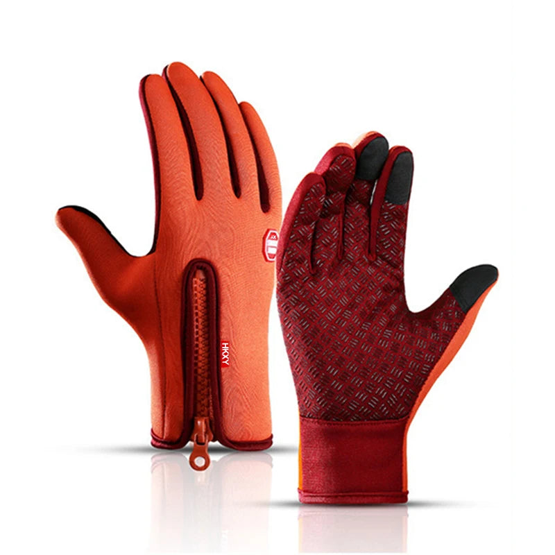 Winter Warm Gloves Men Women Touchscreen Waterproof Cycle Gloves Male Outdoor Sports Plus Velvet Motorcycle Running Ski Glove