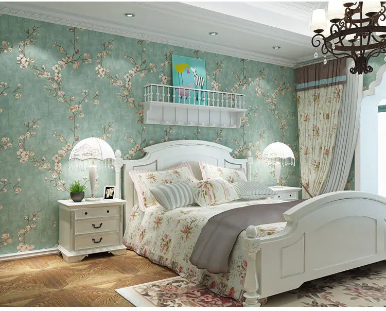 Home Improvement Wall Painting Wallpaper Contact Paper Bedroom Living Room 3D Floral Wall Papers home decor papel de parede