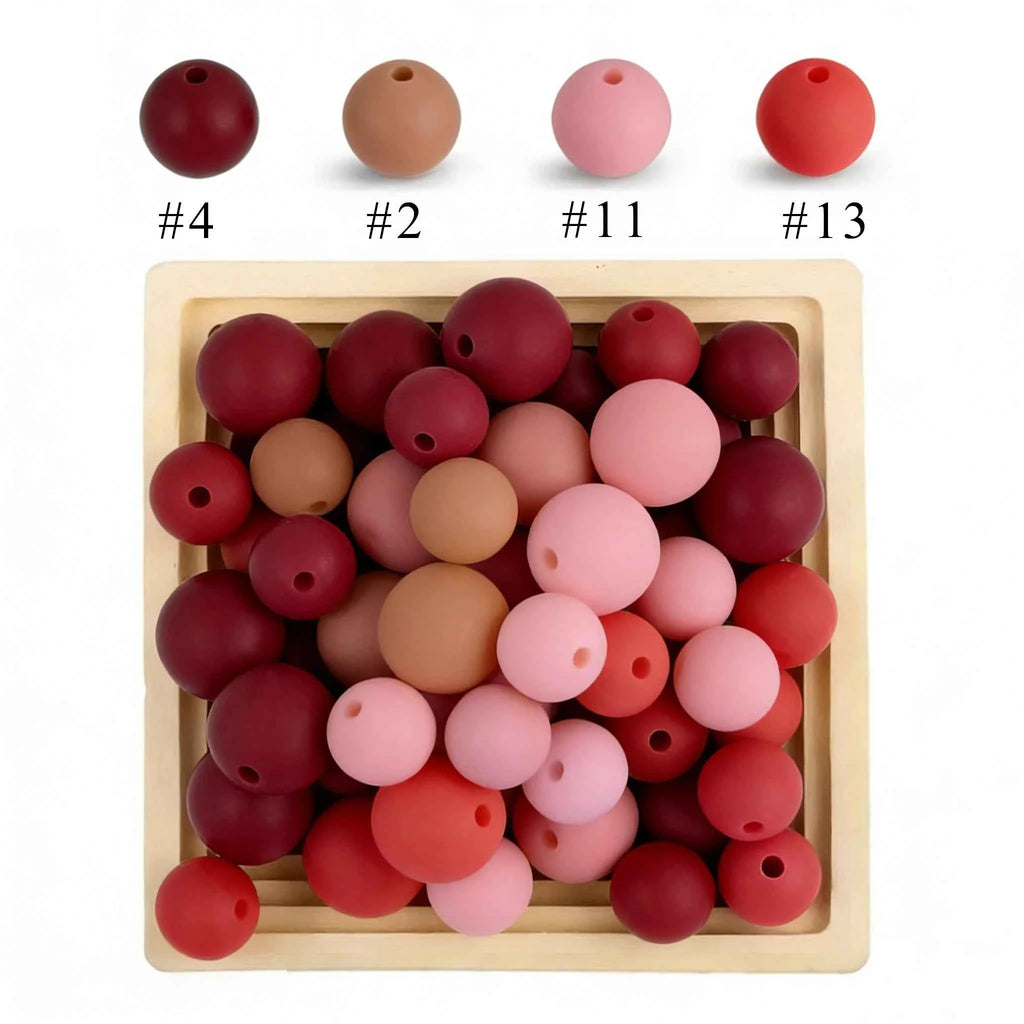 12mm Siilcone Round Beads 100/50/20Pcs For Jewelry Making To Make Bracelets DIY Keychain Necklace Jewelry Accessories BPA Free