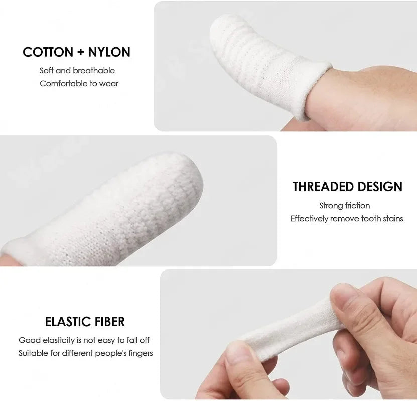24/12pcs Pet Two-finger Brushing Finger Cots Remove Tartar Cochlear Clean for Cat Dog Toothbrush Oral Care Finger Cover Pet Care