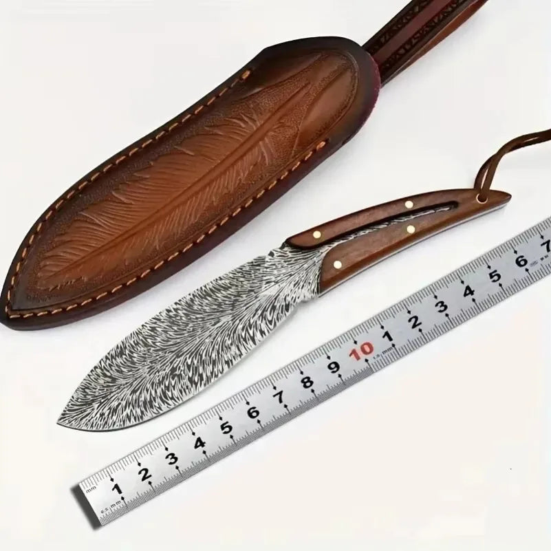 Utility Knife Barbecue Slicing Meat Fruit Fish Filleting Knife Chef Cooking Butcher Boning Knife Kitchen Knives Wooden Handle